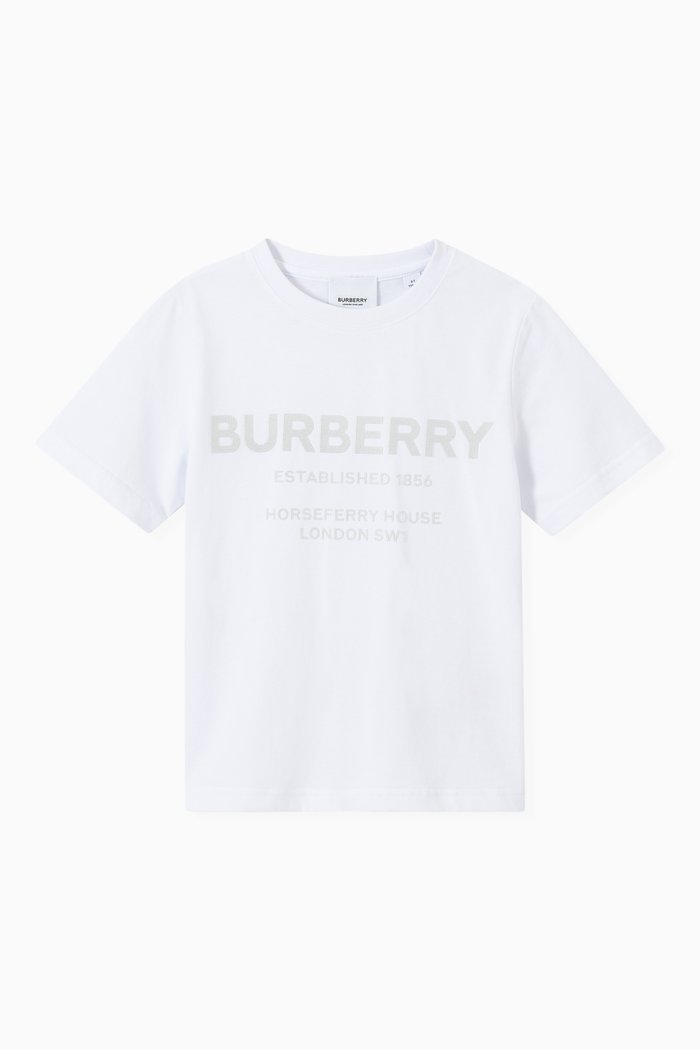 

Horseferry Print T-shirt in Cotton, White