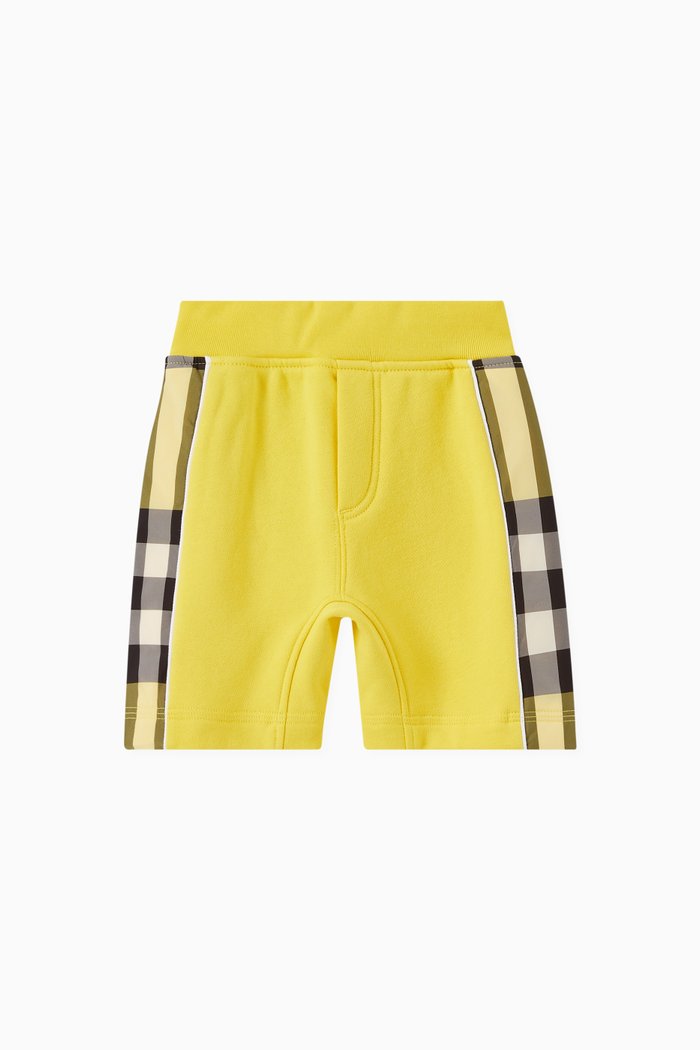 

Graham Check Panel Shorts in Cotton, Yellow