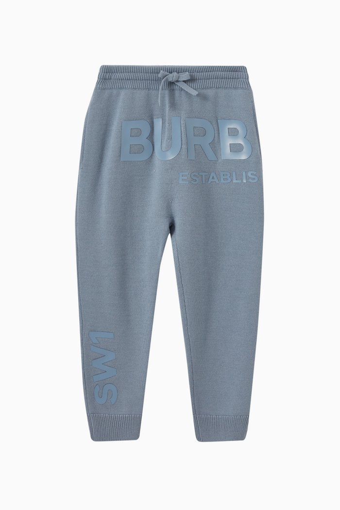 

Horseferry Print Joggers in Wool, Blue
