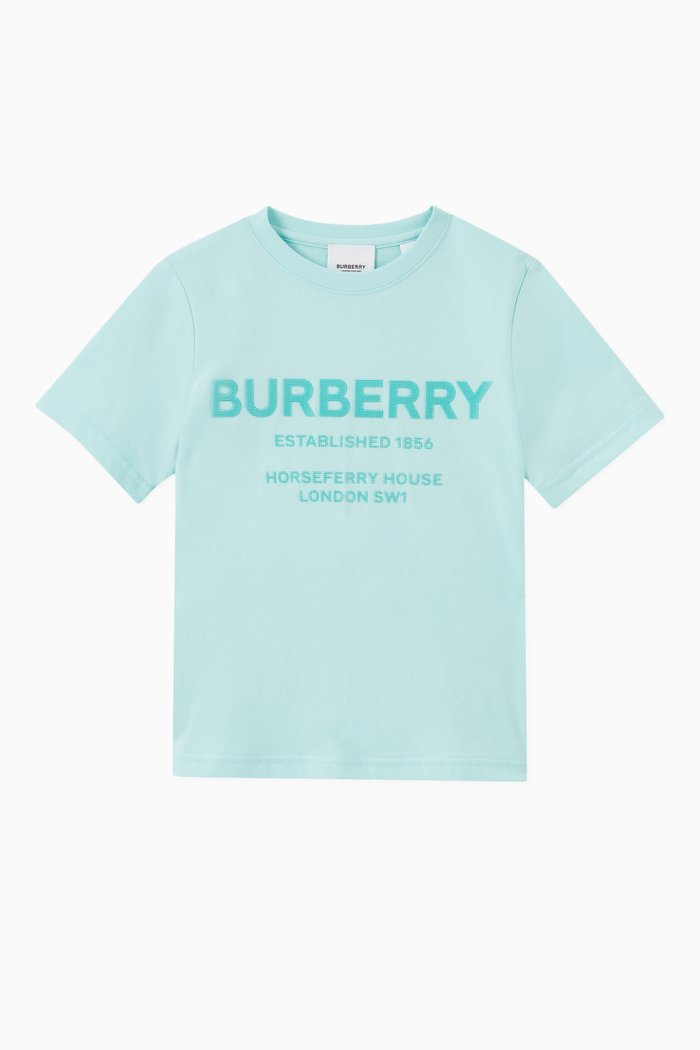 

Horseferry Print T-shirt in Cotton, Blue
