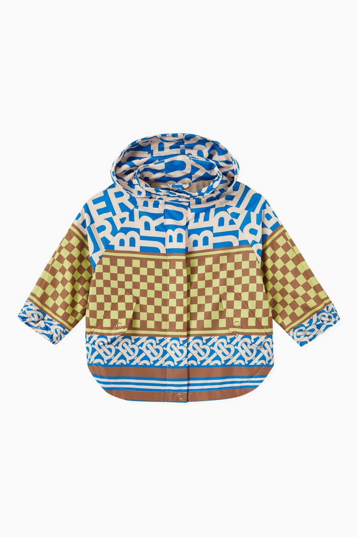 

Checkerboard Montage Print Hooded Jacket, Multicolour