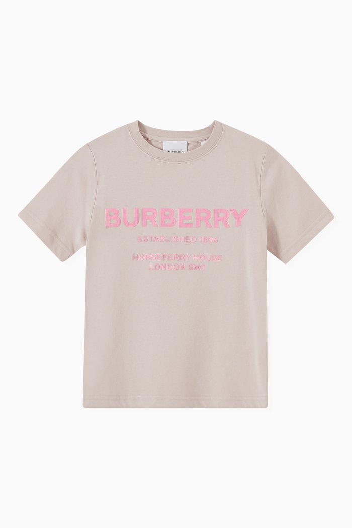 

Horseferry Print T-shirt in Cotton, Pink