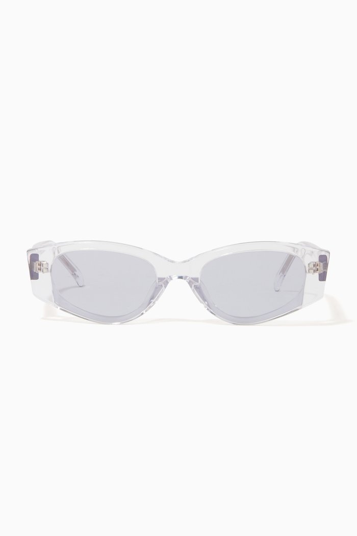 

Dixy Cat-eye Sunglasses in Acetate, White