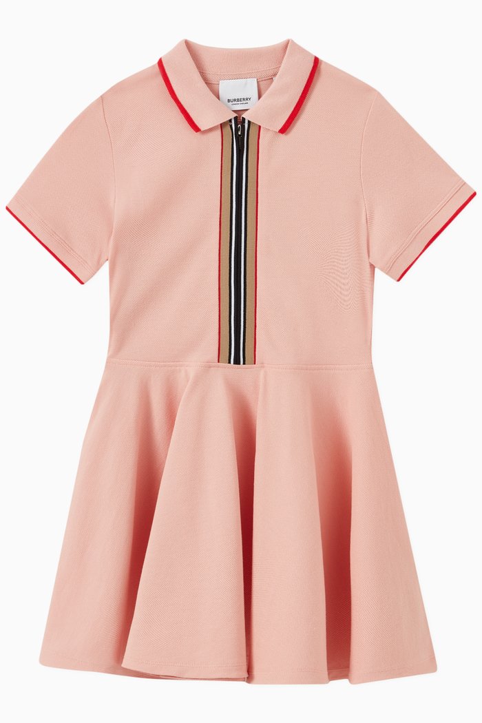 

Kellyanna Polo Shirt Dress in Organic Cotton Piqué, Pink