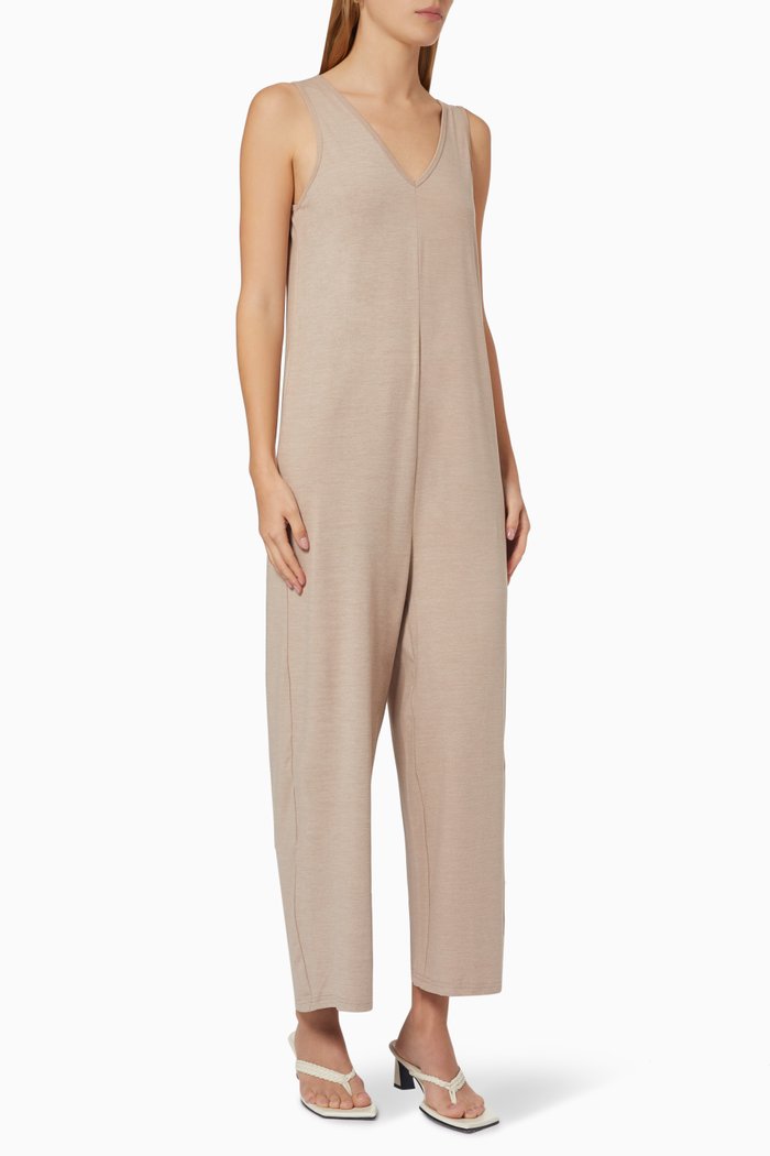 

Pelion Jumpsuit in Stretch Jersey, Neutral
