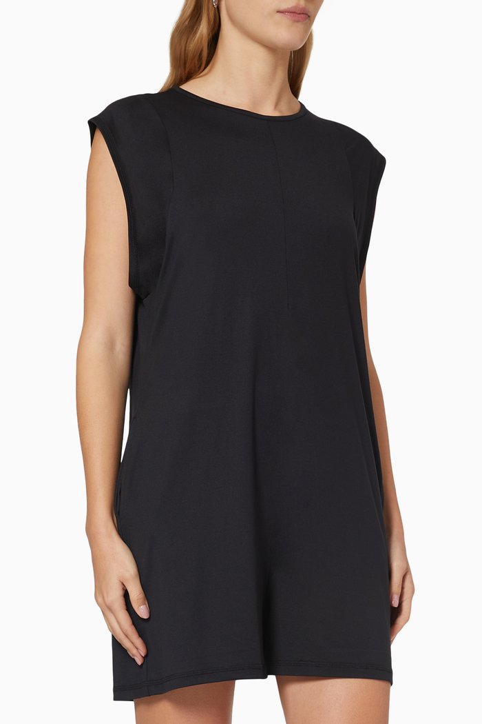 

Milling Playsuit in Stretch Jersey, Black