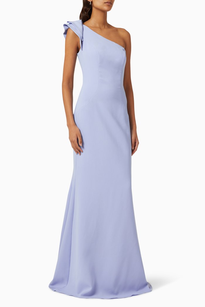 

One-shoulder Maxi Dress, Purple