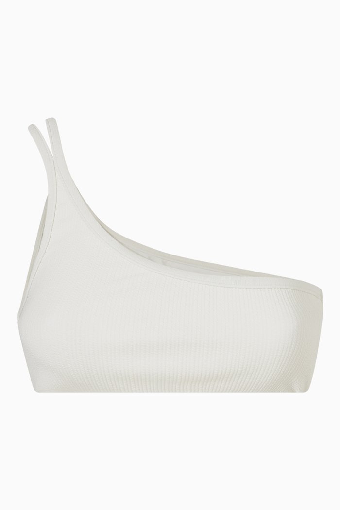 

Umi One Shoulder Strappy Bikini Top, White
