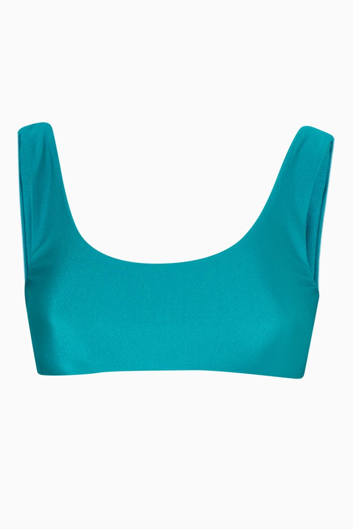

Rounded Edges Bikini Top, Blue