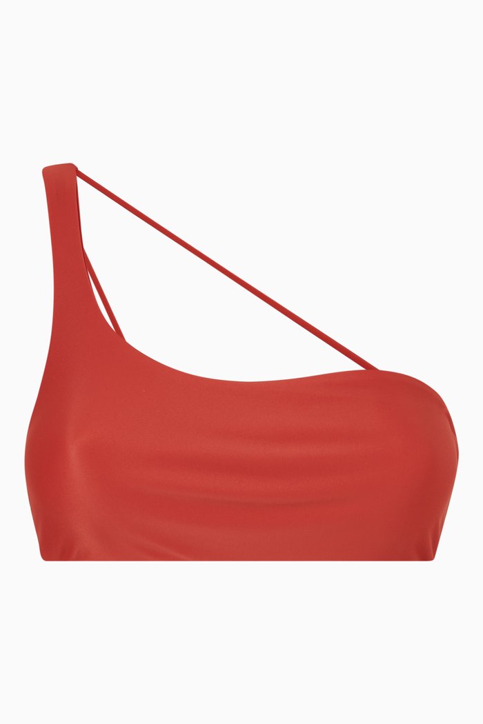 

Apex One Shoulder Bikini Top, Red