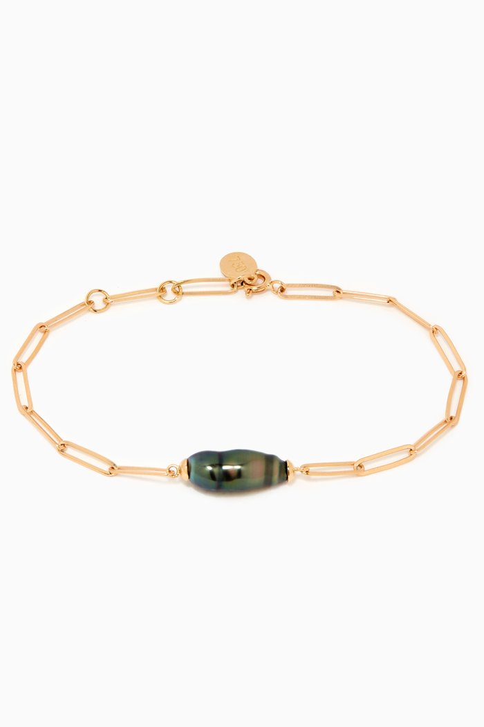 

Pearl Chain Bracelet in 18kt Yellow Gold
