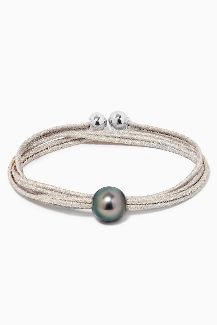 Pearl Long Strap Bracelet, Neutral