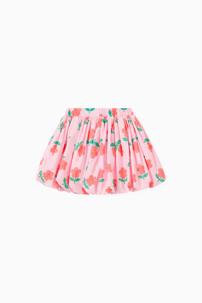 

Floral Print Pleated Skirt, Pink