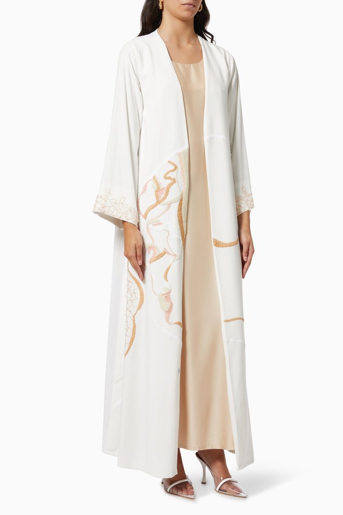 

Kaftan & Dress Set in Linen, Neutral