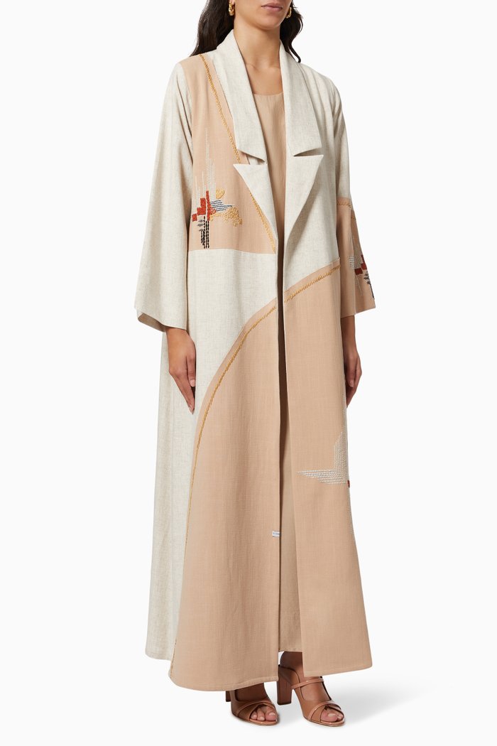 

Abaya Set in Linen, Multicolour