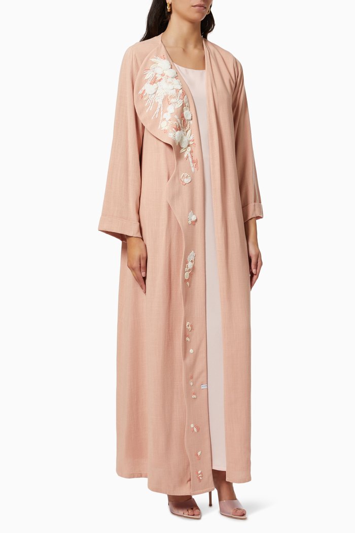 

Abaya Set in Linen, Pink