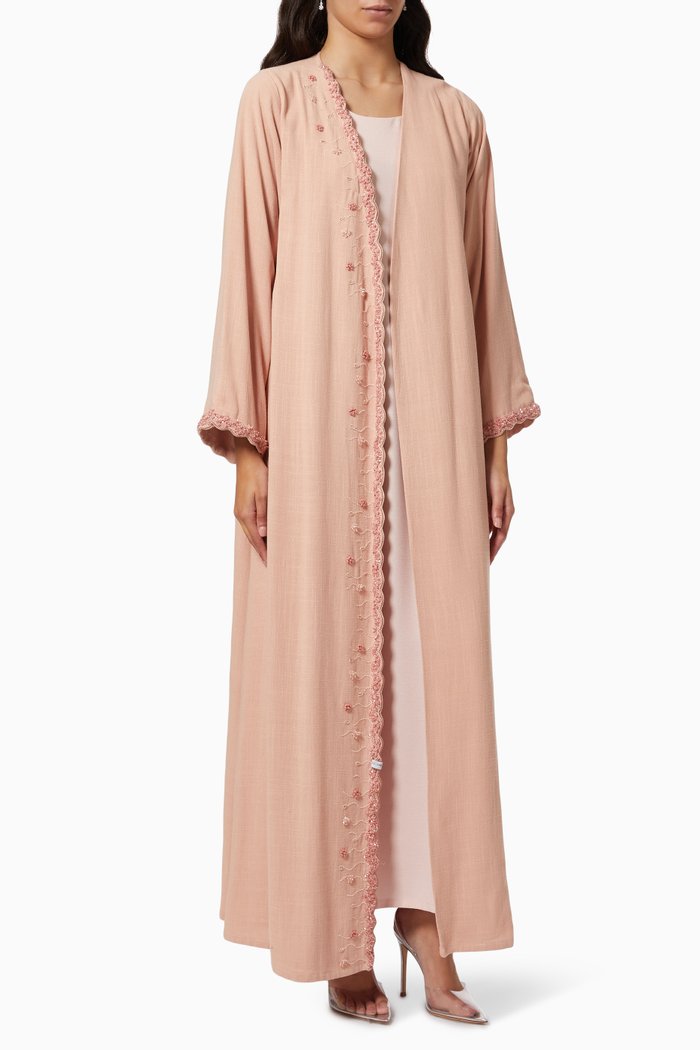 

Abaya Set in Linen, Pink