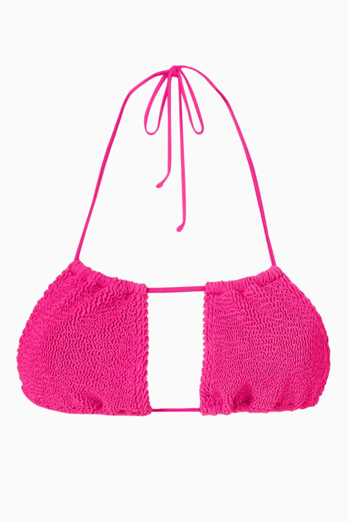 

Andy Bikini Top in Eco Nylon, Pink