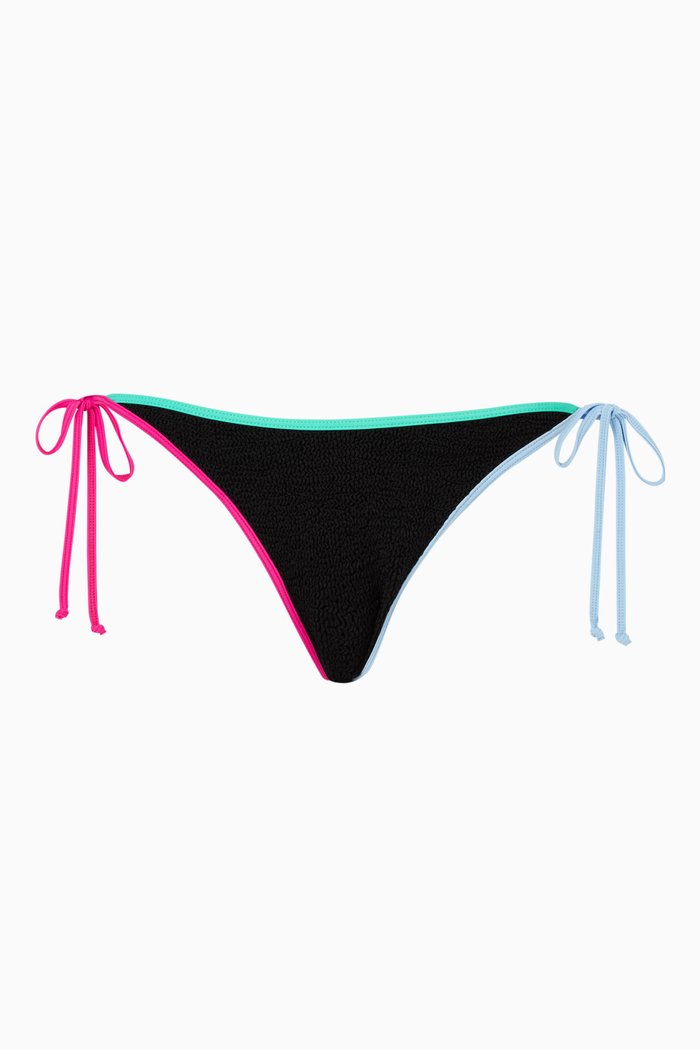 

Strap Serenity Bikini Bottoms in Eco Nylon, Black