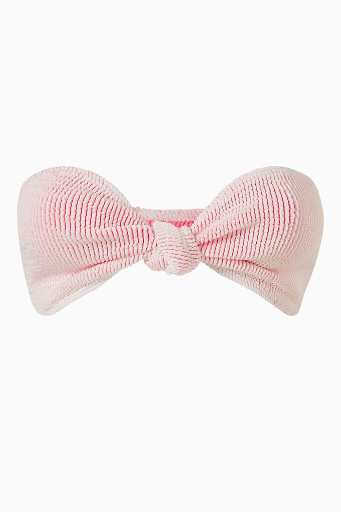 

Sahara Bandeau Bikini Top in Stretch Nylon, Pink