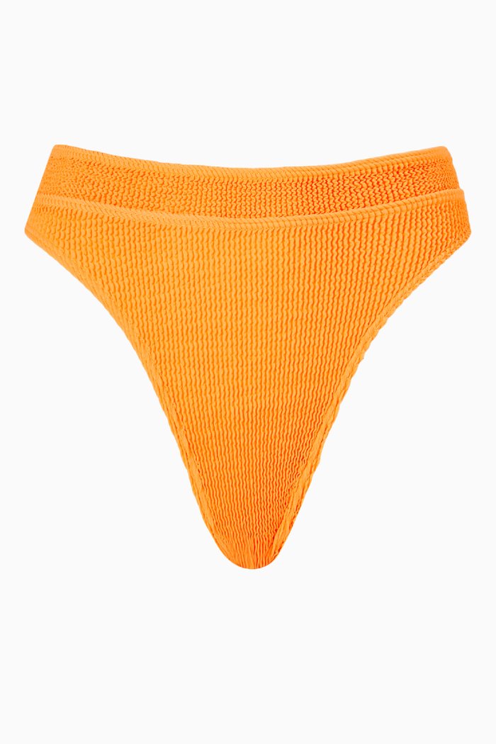 

Savannah High Waist Bikini Bottoms in Eco Nylon, Orange