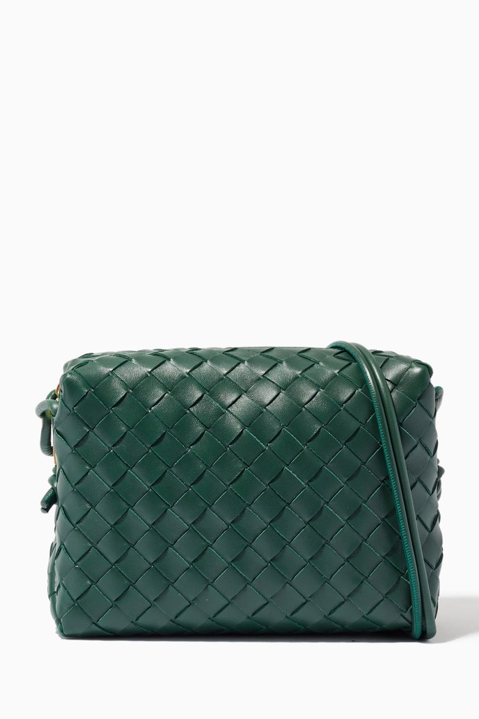 

Loop Small Crossbody Bag in Intrecciato Nappa, Green