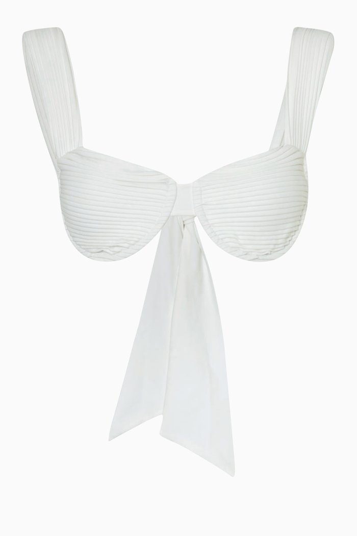

Amo la Luna Bikini Top, White