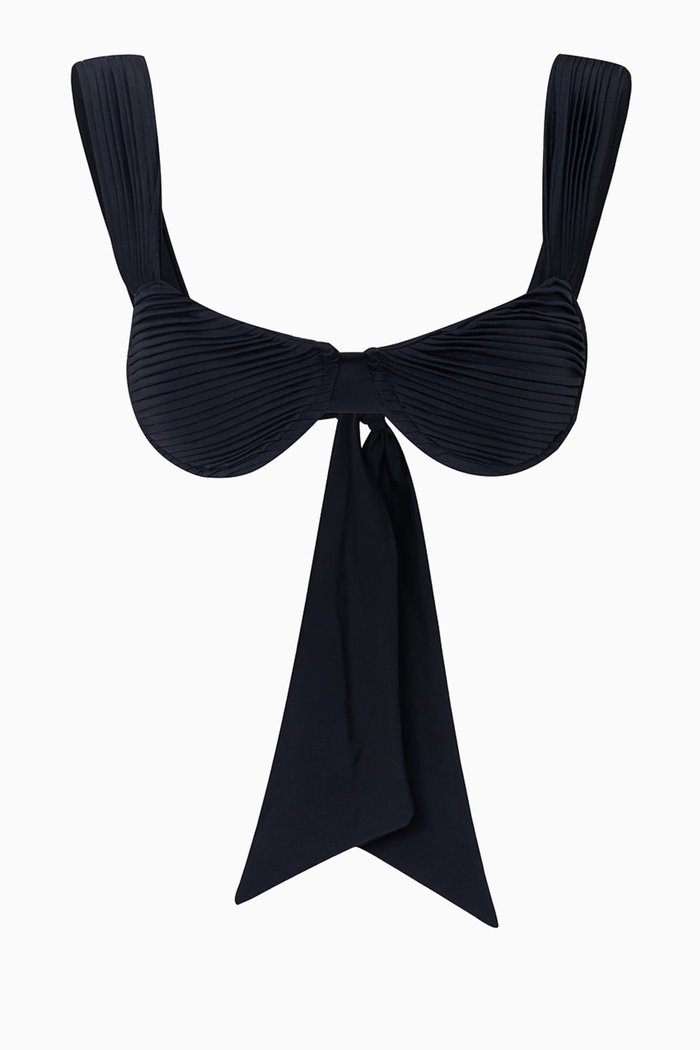 Amo la Luna Bikini Top, Black