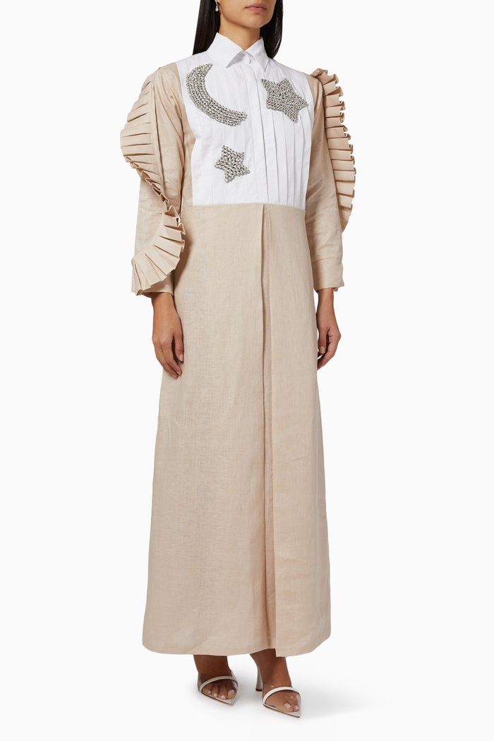 

Crystal Embellished Dress, Neutral