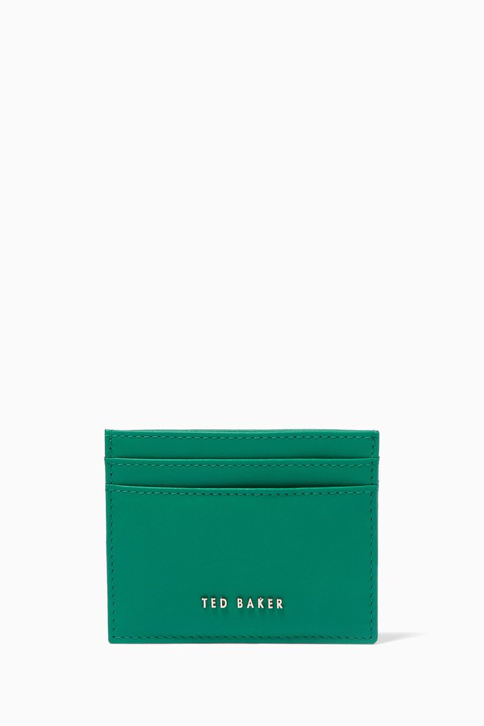 

Garcina Card Holder in Leather, Green
