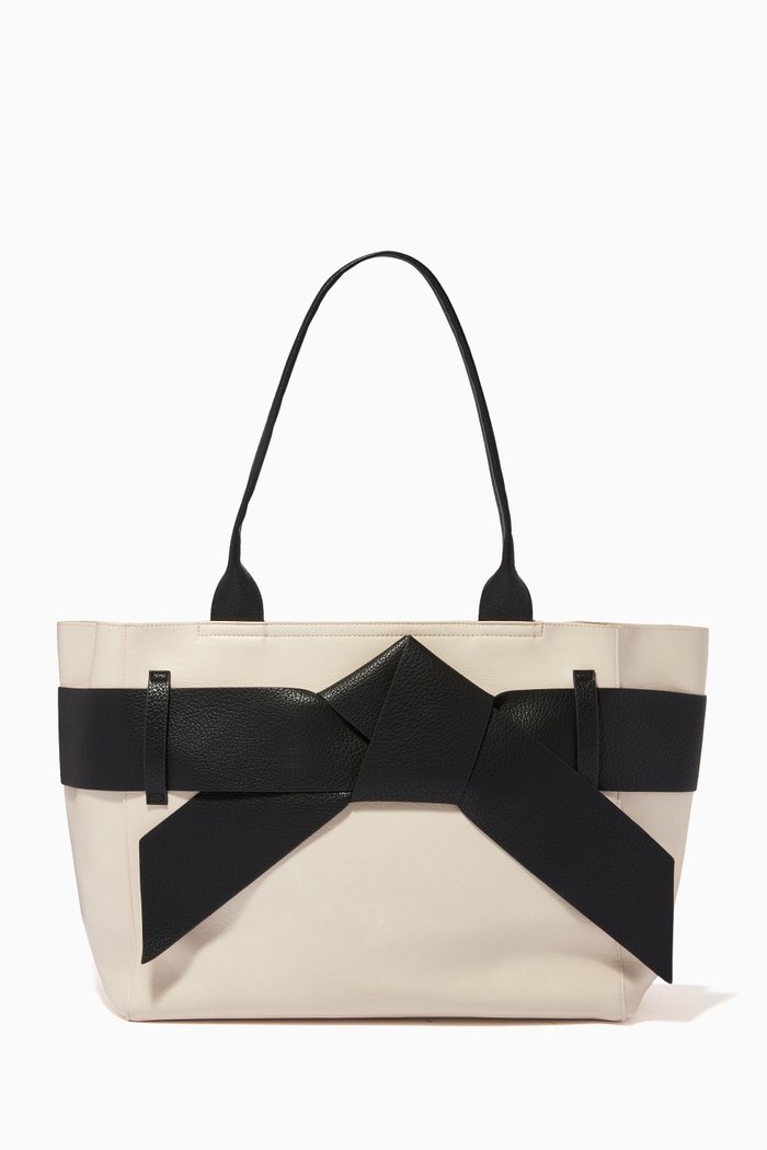 

Jimma Large Tote Bag in Faux Leather, Neutral