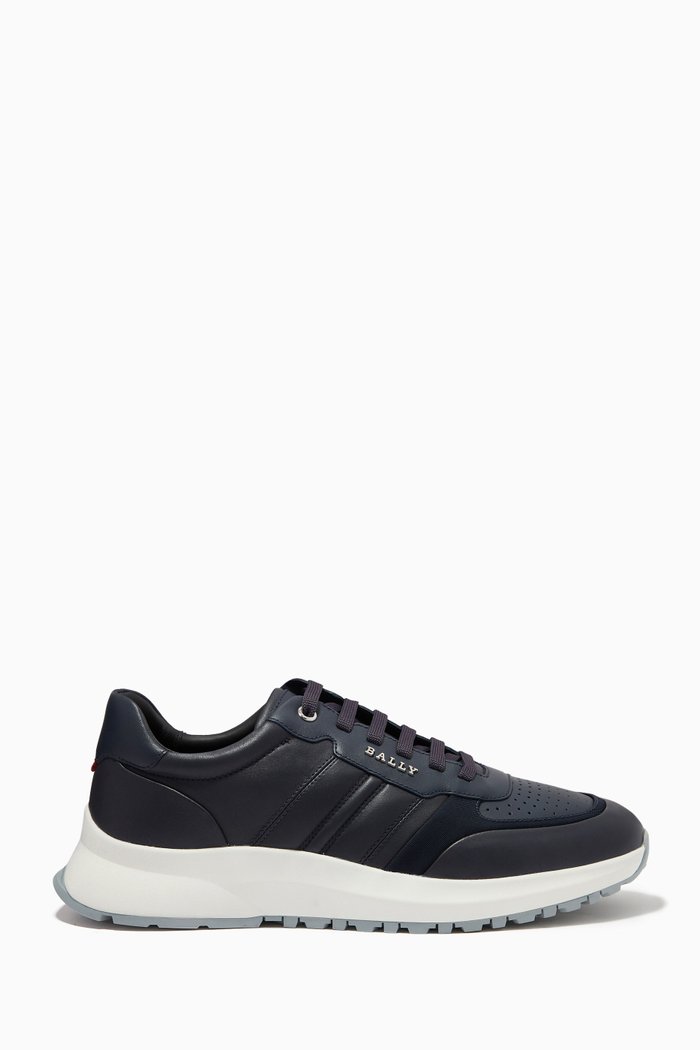 Dessye Low-top Sneakers in Leather, Black