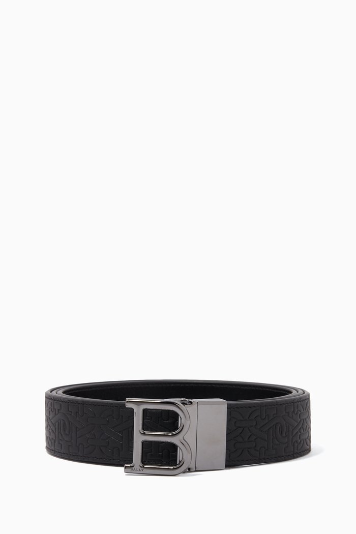 

B 35 Reversible Belt in Leather, Black