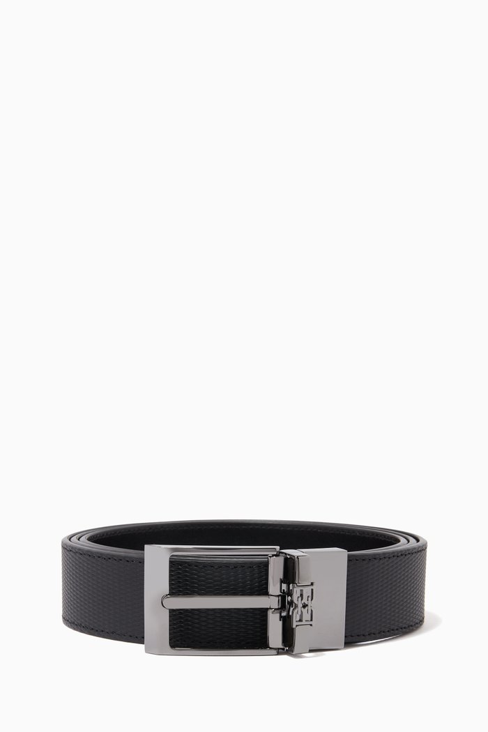 Parker Belt in Leather, Black