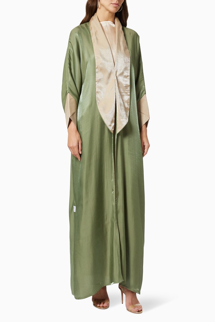 

Oversize Collared Abaya, Green