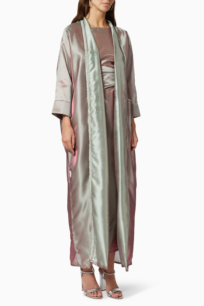 Shimmer Abaya Set, Multicolour