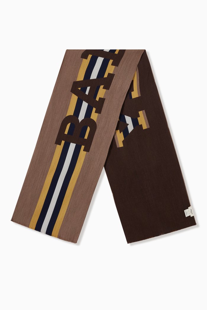 

Logo Scarf in Wool, Black