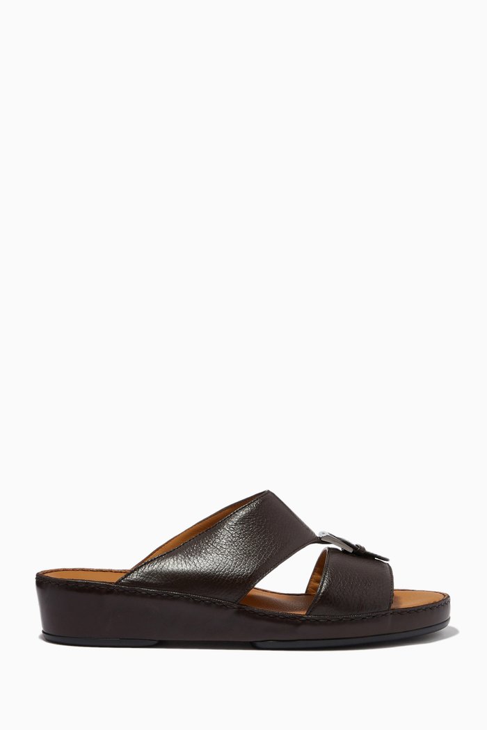 Handrix Sandals in Leather, Blue