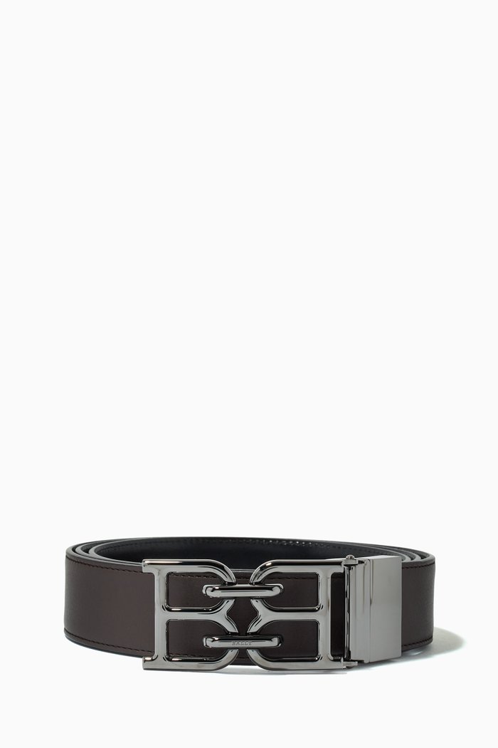 

Monogram Reversible Belt in Leather, Brown