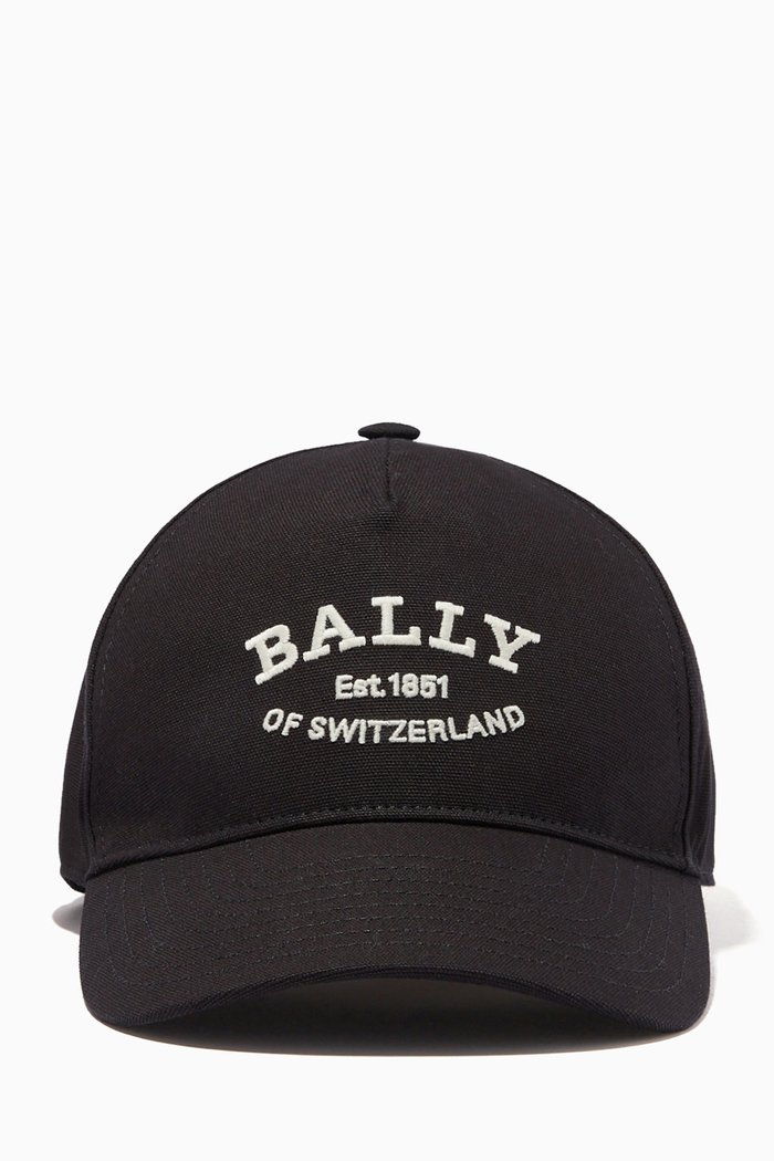 

Logo Baseball Cap in Cotton, Black