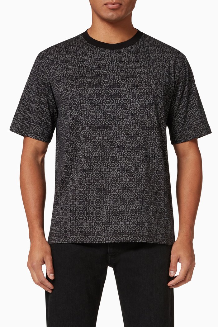 

Crewneck T-Shirt in Cotton, Black