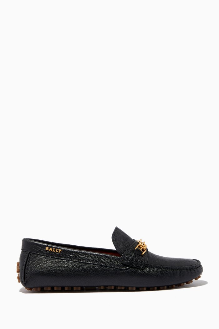 

Lezy Loafers in Leather, Black