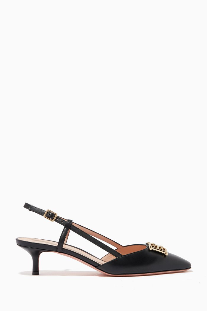 

Eva Slingback Pumps in Leather, Black