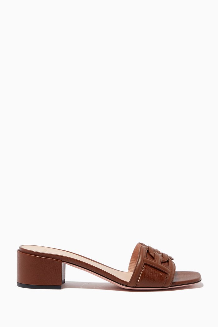 

Peoni Mules in Leather, Brown