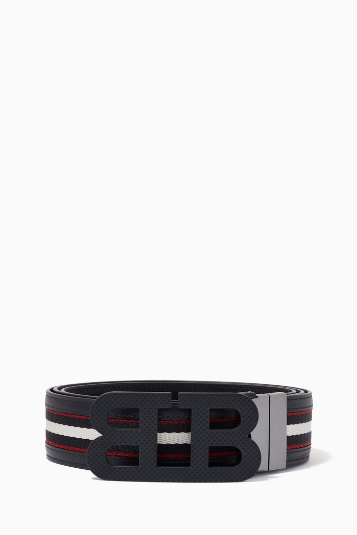 

B-mirror Reversible Belt in Leather, Black