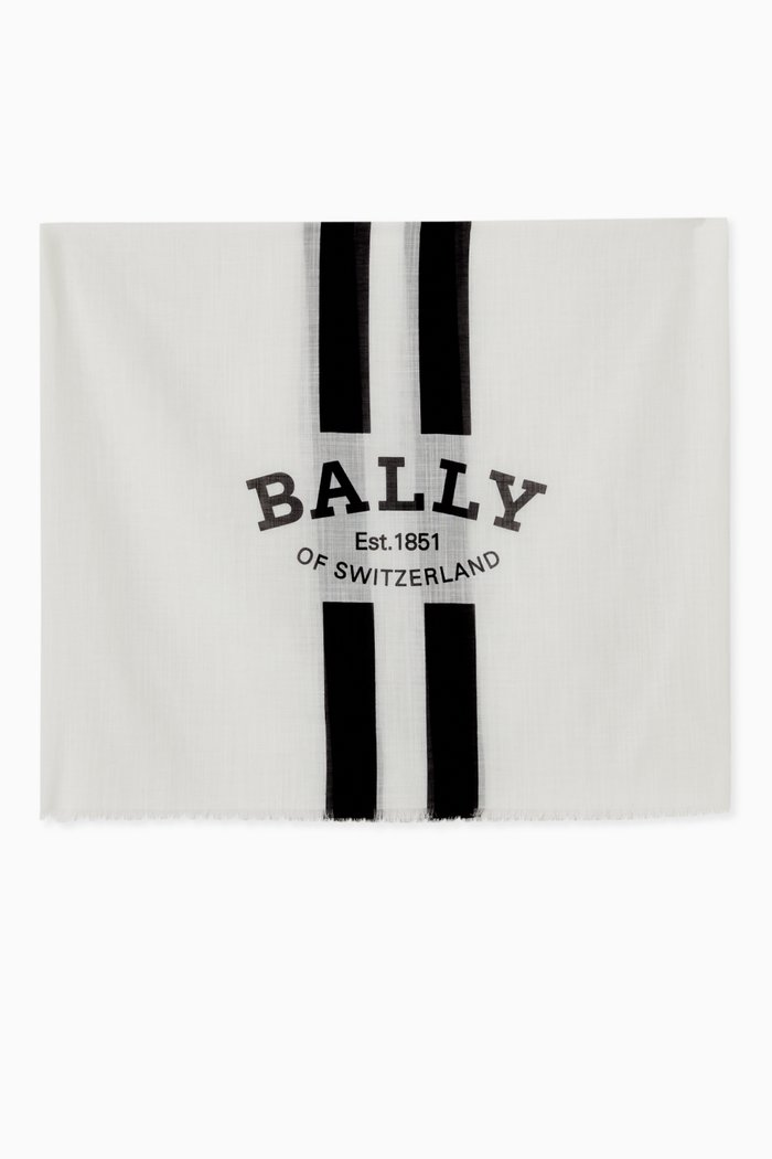 

Logo Scarf in Cotton, Neutral