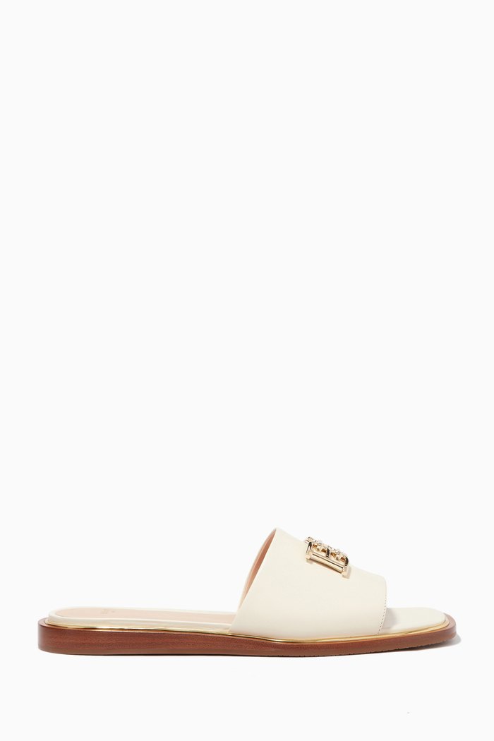 

Eloise Slides in Leather, Neutral