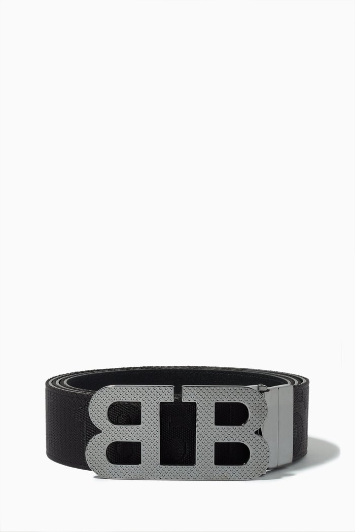 

B-mirror Reversible Belt in Leather, Black