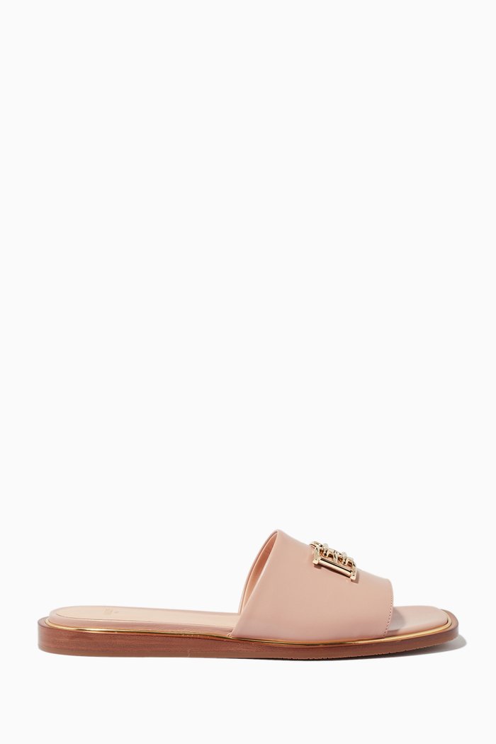 

Eloise Slides in Leather, Neutral