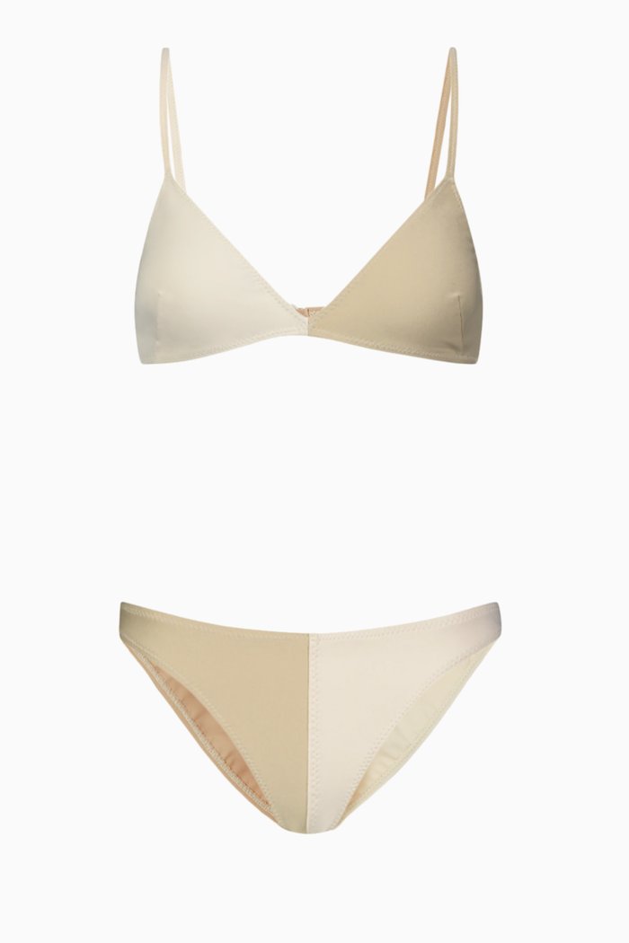 

Kimmie Colourblock Bikini Set in Scuba Fabric, Neutral